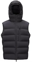 Moncler Unisex Solid Color Down Hooded Sleeveless Vest. I20911A00178596K7999 Moncler Unisex Solid Color Down Hooded Sleeveless Vest. I20911A00178596K7999