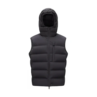 Moncler Unisex Solid Color Down Hooded Sleeveless Vest. I20911A00178596K7999