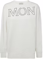 Moncler Unisex White Crewneck Sweatshirt with Solid Color Letter Print. H20938G00029809KX034 Moncler Unisex White Crewneck Sweatshirt with Solid Color Letter Print. H20938G00029809KX034