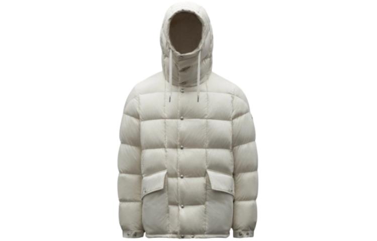Moncler Unisex White Hooded Long Sleeve Down Jacket G20911C0002154012215