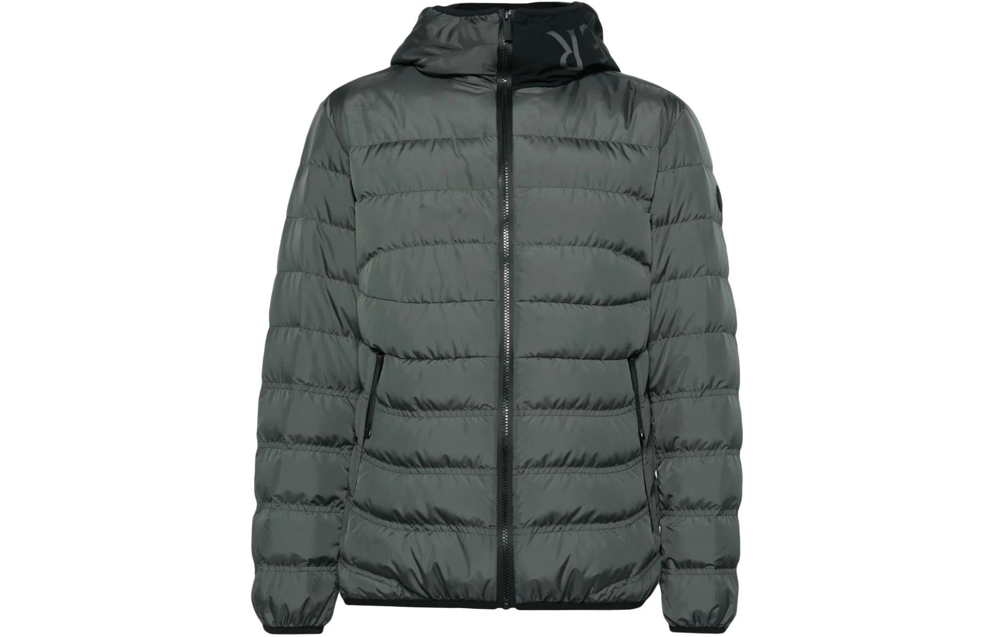 Moncler Vernasca  Green Down Jacket with Hood and Zipper. J10911A000175973I877