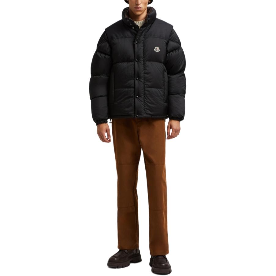 Moncler Verone FW24 Reversible Short Down Jacket with Detachable Sleeves Black/Brown J20911A002115985T999 圖 3