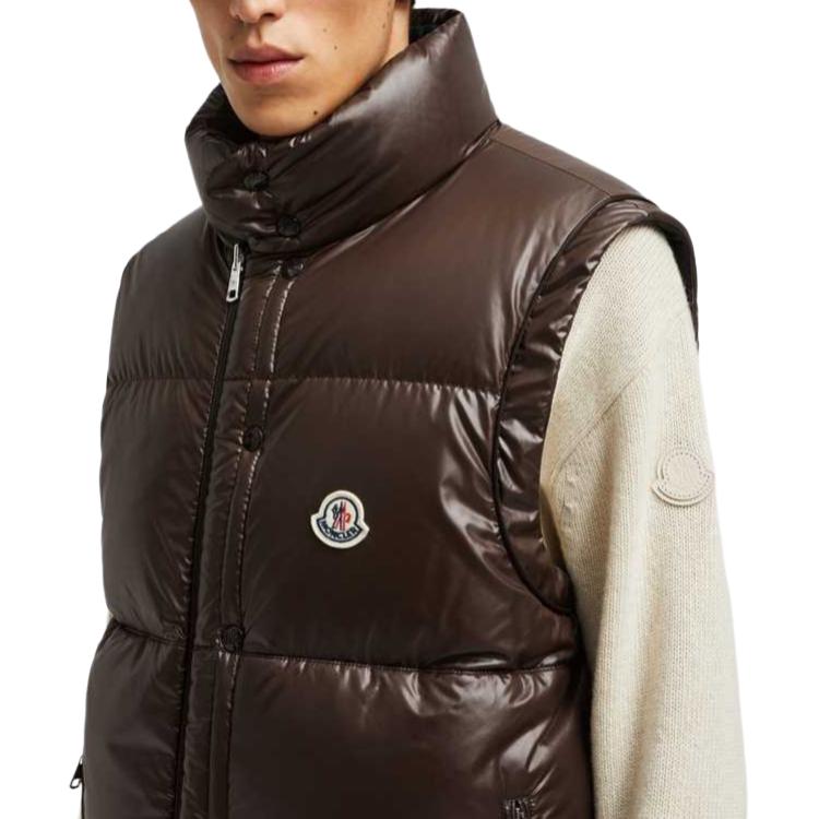Moncler Verone FW24 Reversible Short Down Jacket with Detachable Sleeves Black/Brown J20911A002115985T999 圖 5