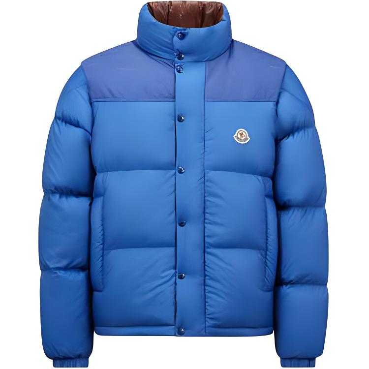 Moncler Verone Reversible Down Jacket with Detachable Sleeves Blue/Brown Unisex. J20911A002115985T735