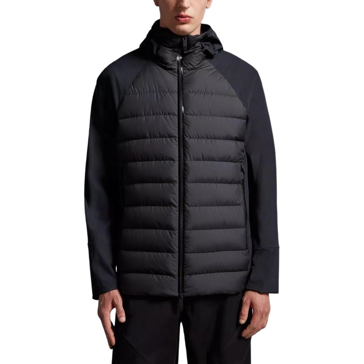 Moncler Viaur Patchwork Hooded Zip Down Jacket Black I20911A00033596IU999 圖 3