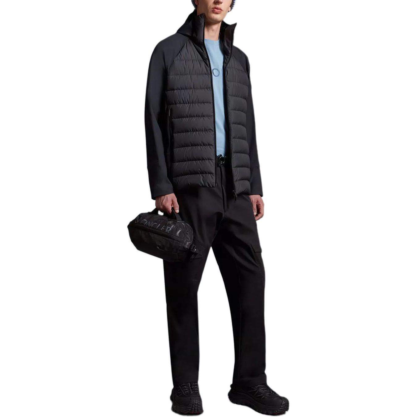 Moncler Viaur Patchwork Hooded Zip Down Jacket Black I20911A00033596IU999 圖 5