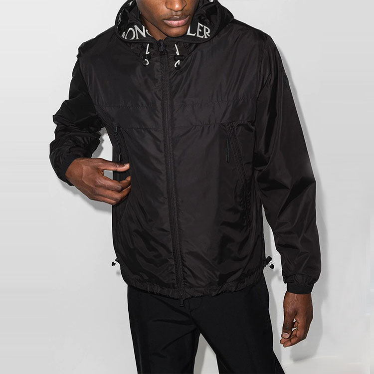 Moncler W21 Solid Color Letter Strap Hooded Jacket. 1A7380054155999 圖 3