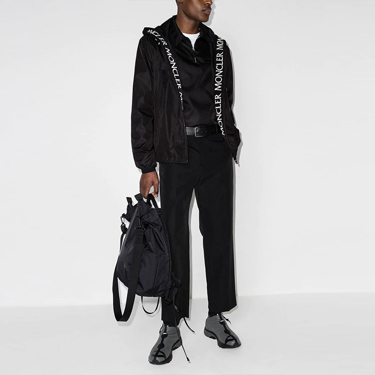Moncler W21 Solid Color Letter Strap Hooded Jacket. 1A7380054155999 圖 5