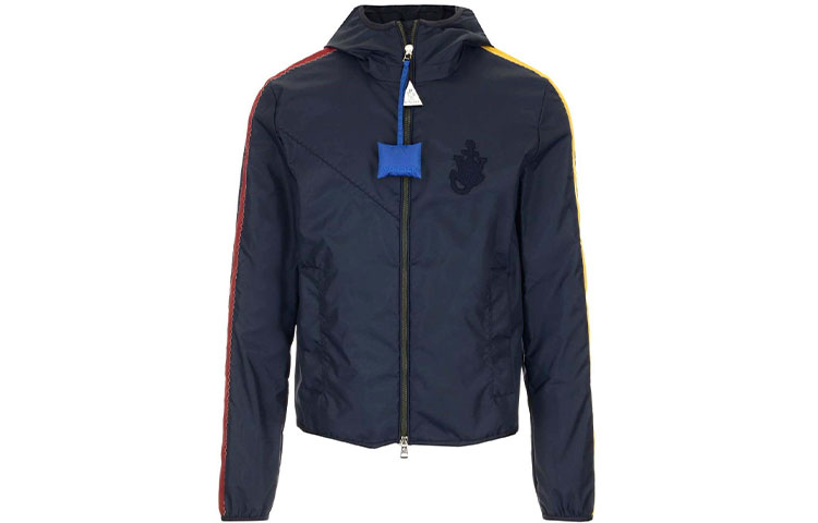 Moncler Waterproof Logo Patch Embroidered Jacket - Blue 1A00001M1159778