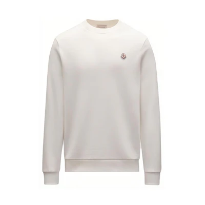 Moncler White Badge Crewneck Long Sleeve Sweatshirt J10918G00072809KR034