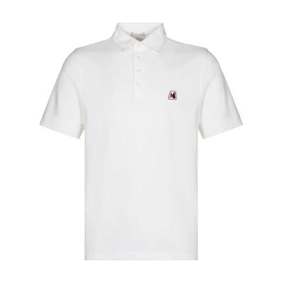 Moncler White Cotton Short-Sleeve Polo Shirt 0918A7180084556004