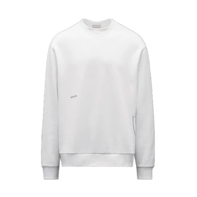 Moncler White Crewneck Sweatshirt with Back Letter Design. G20918G00016899FL001