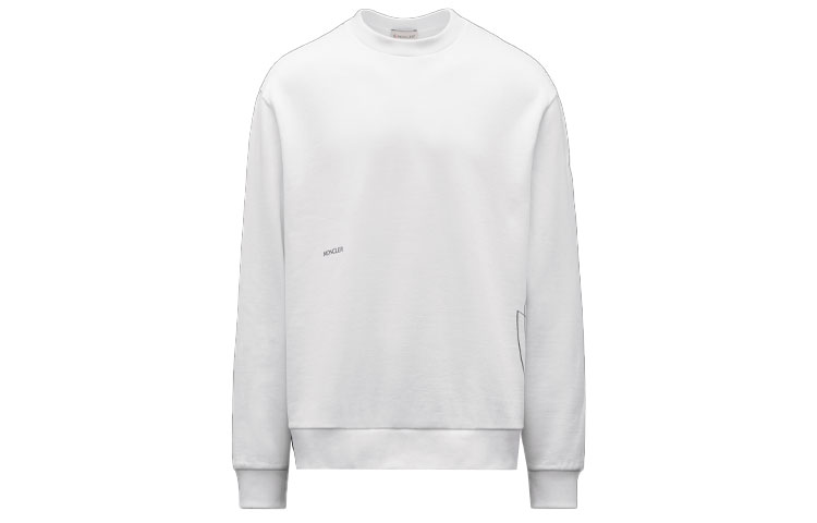 Order Moncler Baju Crewneck Putih dengan Rekaan Huruf di Belakang. G20918G00016899FL001