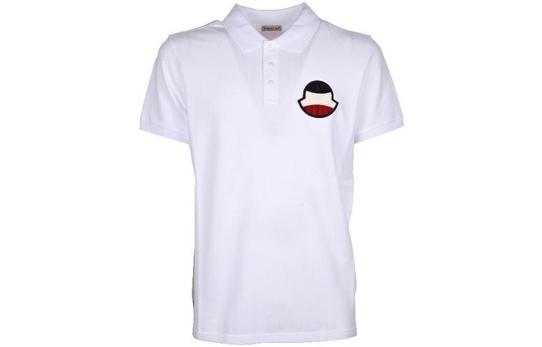 Moncler White Embroidered Logo Polo Shirt F10918A7040084556001 圖 2
