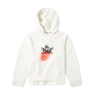 Moncler White Hoodie with Logo Print and Graphic Lettering E209L8000050809F5002