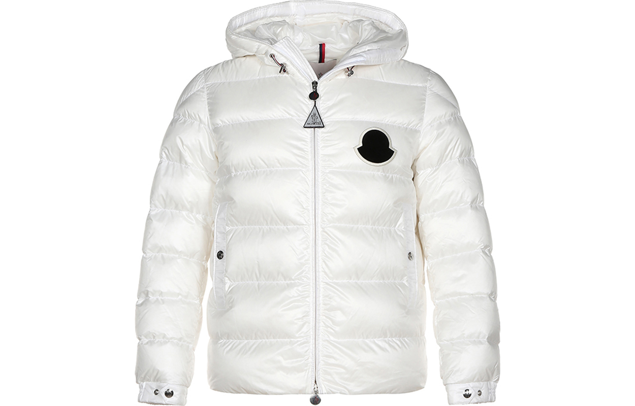 Moncler White Logo Hooded Puffer Jacket Winter Goose Down F20911A20500C0571032 圖 2