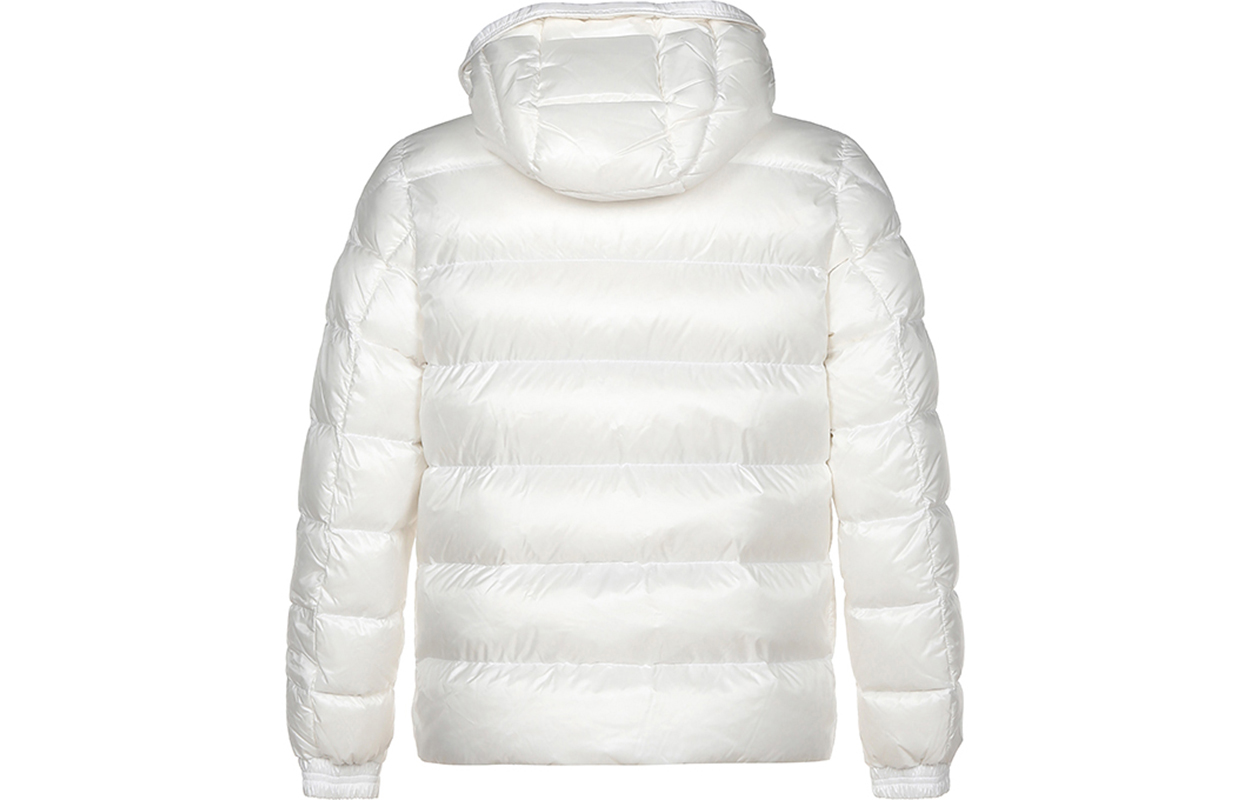 Moncler White Logo Hooded Puffer Jacket Winter Goose Down F20911A20500C0571032 圖 3