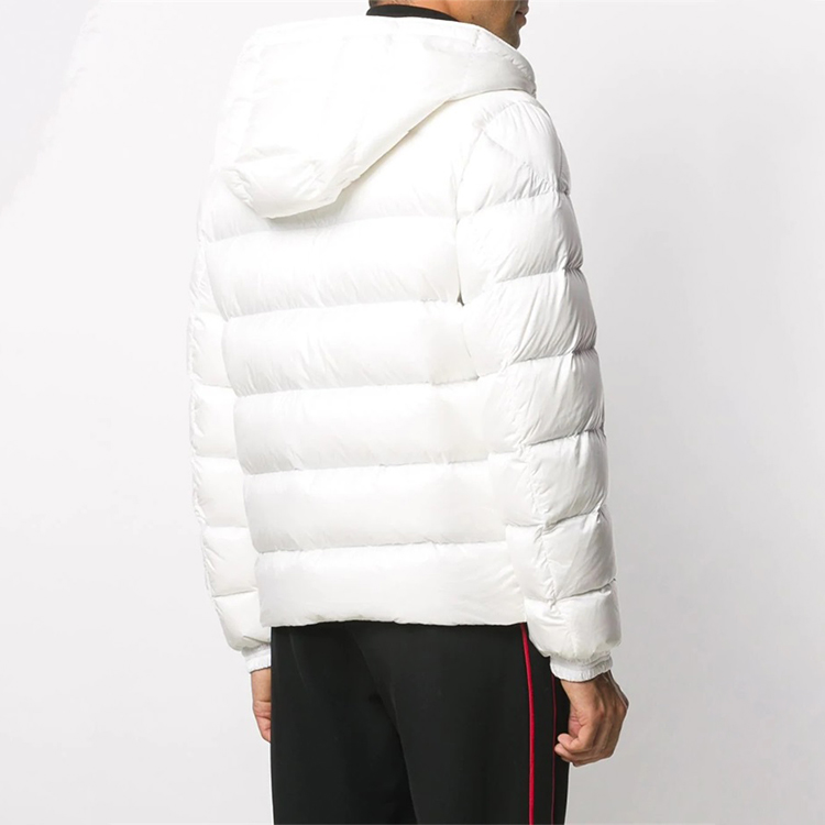 Moncler White Logo Hooded Puffer Jacket Winter Goose Down F20911A20500C0571032 圖 5