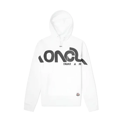 Moncler White Logo Letter Graphic Sweatshirt 804985080985001