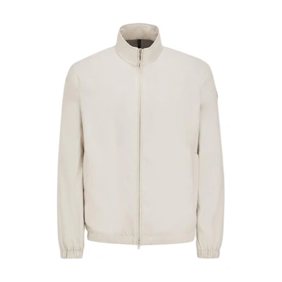 Moncler White Logo Stand Collar Zip-Up Jacket J10911A00158549SK216