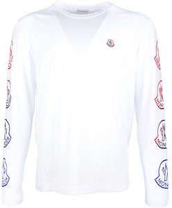 Moncler White Long-Sleeve T-Shirt with Logo Print. 8D00011829H8001 Order Moncler White Long-Sleeve T-Shirt with Logo Print. 8D00011829H8001