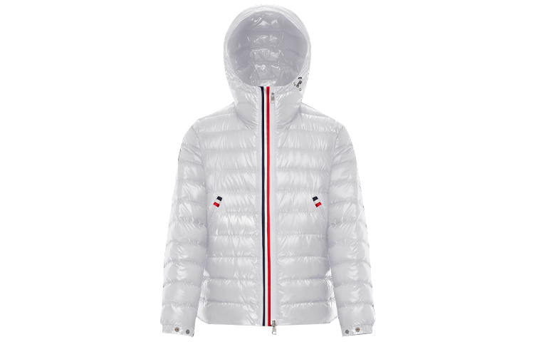 Moncler White Loose Fit Hooded Zip-Up Down Jacket 0911B5970068950032 圖 2