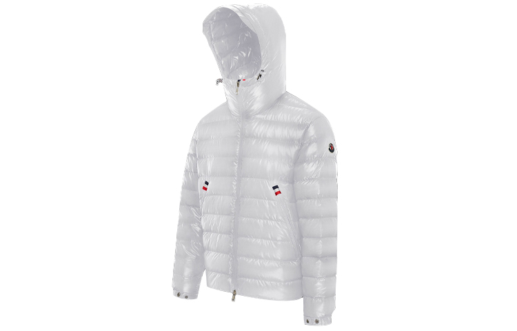 Moncler White Loose Fit Hooded Zip-Up Down Jacket 0911B5970068950032 圖 4