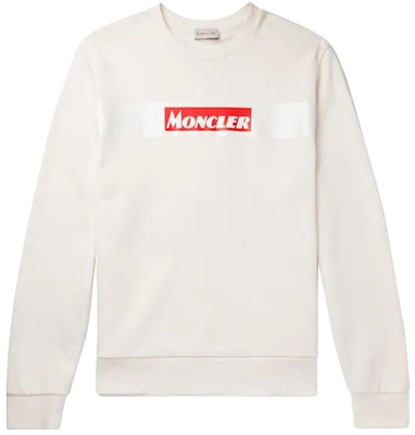 Sudadera Blanca Moncler con Estampado de Logo Frontal E209180481508098U004 Buy Sudadera Blanca Moncler con Estampado de Logo Frontal E209180481508098U004