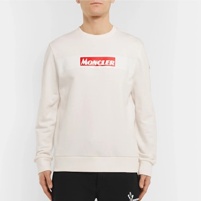 Sudadera Blanca Moncler con Estampado de Logo Frontal E209180481508098U004 Lookbook Sudadera Blanca Moncler con Estampado de Logo Frontal E209180481508098U004