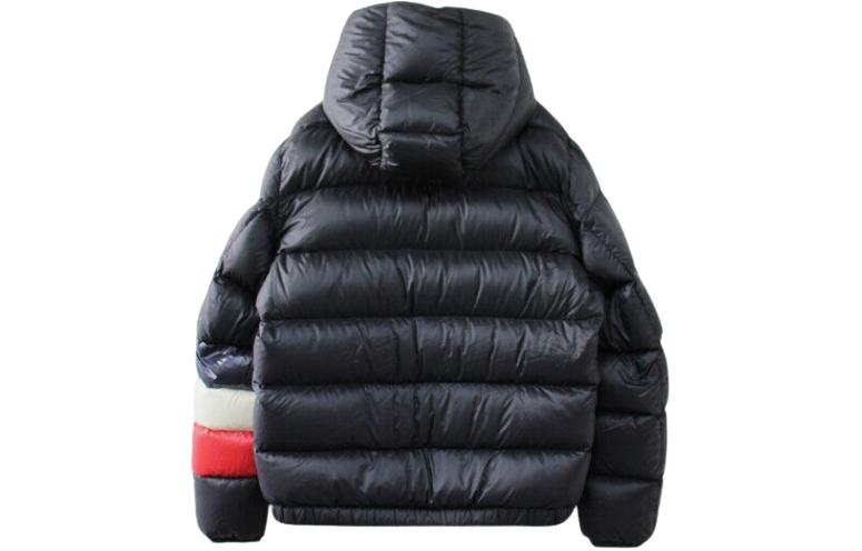 Moncler WILLM  Black Tricolor Logo Hooded Down Jacket. E20914135585C0104999 圖 3
