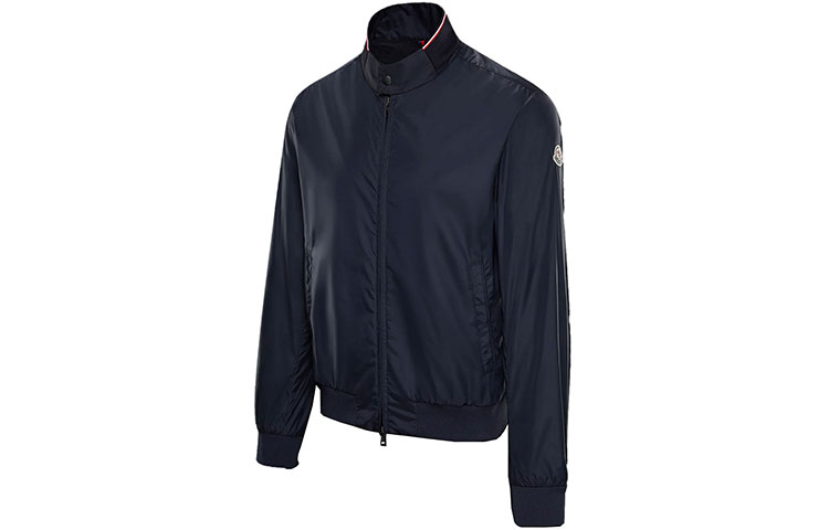 Shop Moncler 深蓝色标志风衣夹克 G10911A7200068352775
