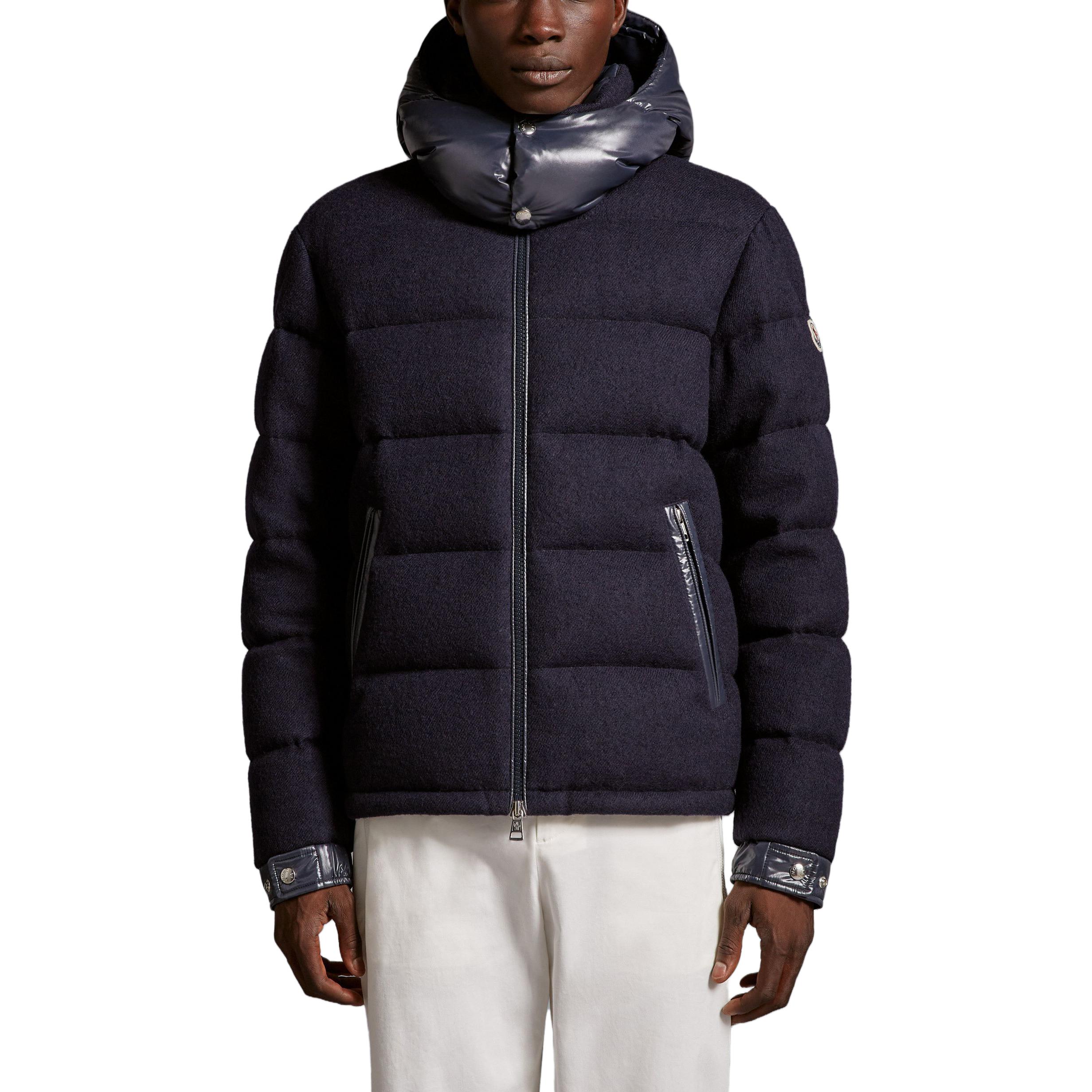 Moncler Winnipeg Wool Down Jacket Hooded Zip Navy Unisex I20911A002035977P742 圖 4