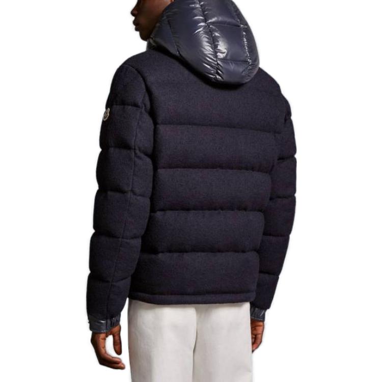 Moncler Winnipeg Wool Down Jacket Hooded Zip Navy Unisex I20911A002035977P742 圖 5