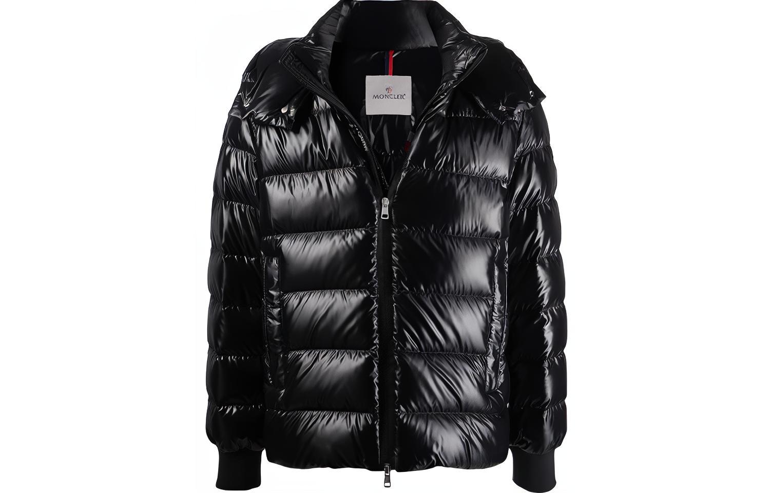 Moncler Winter Cuvellier Black Hooded Down Jacket for Men 1A0000268950999