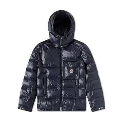 Moncler Wollaston FW23 Ski Season Midnight Blue Hooded Down Jacket Unisex. I20911A00001595ZZ776