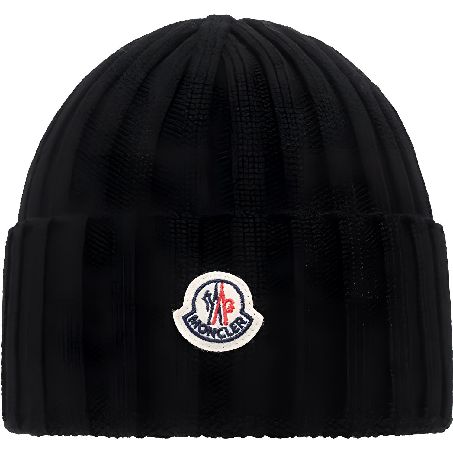 Moncler Wool Knit Beanie Unisex with Small Logo Patch - Couple Style I20933B00036A9327999