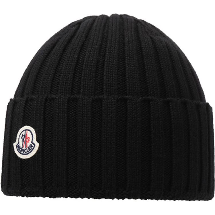 Lookbook Moncler Wool Knit Beanie Unisex with Small Logo Patch - Couple Style I20933B00036A9327999