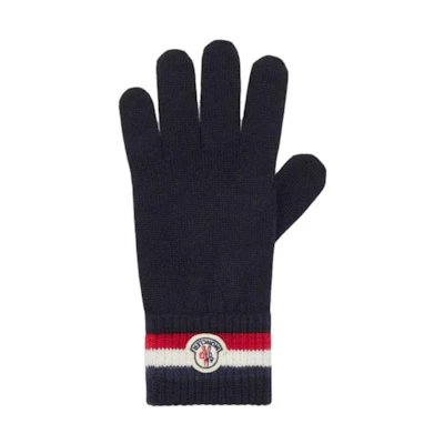 Moncler Wool Knit Logo Gloves for Men - Multicolor. J20913A00010A9575742