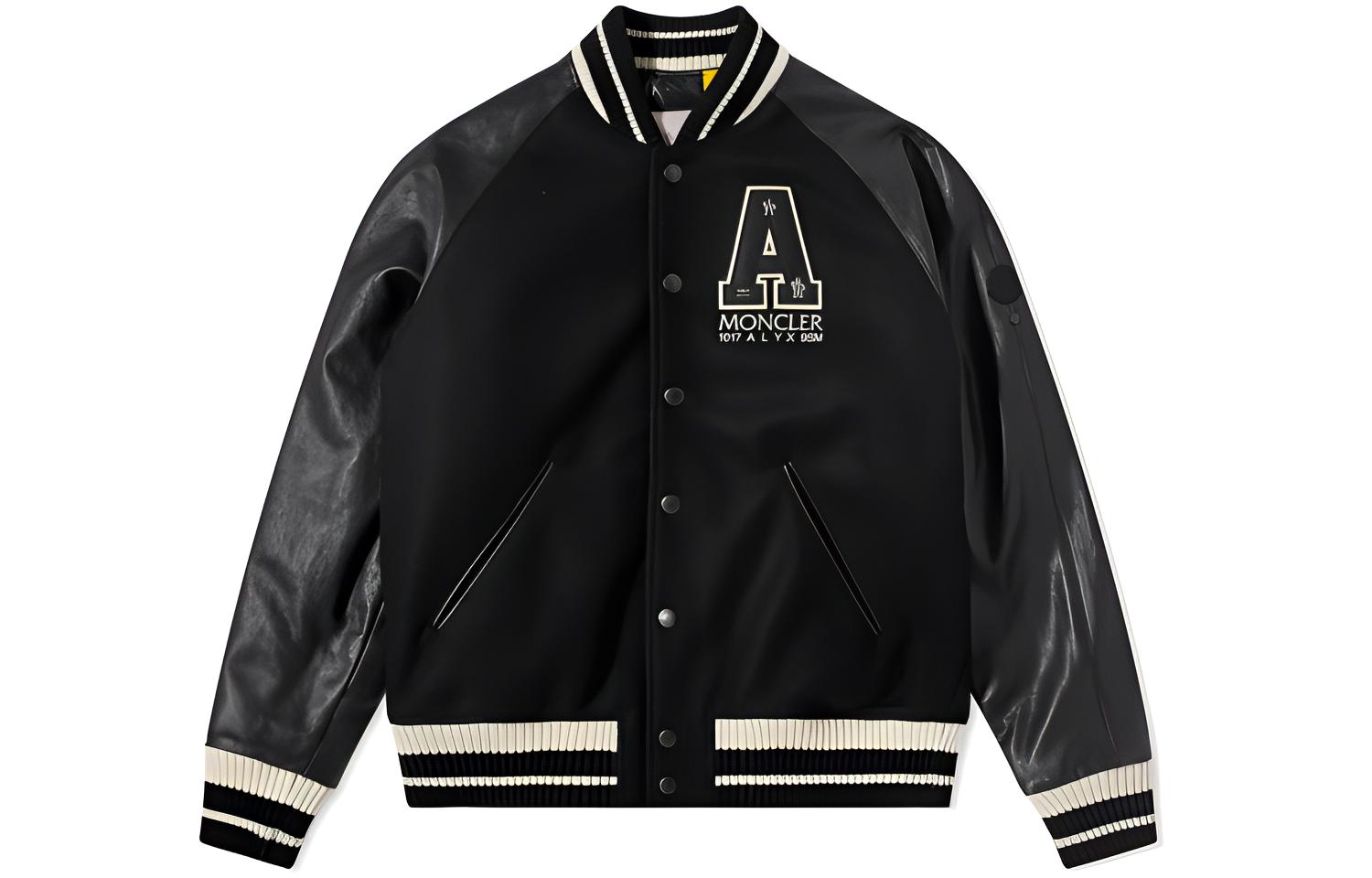 Moncler 1017 ALYX 9SM  Black Logo Baseball Jacket Back to School Edition. G209Y1A00006999