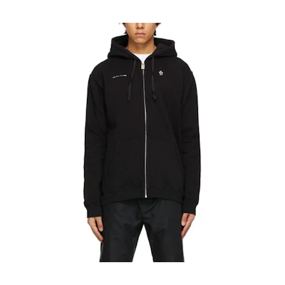 Moncler 1017 ALYX 9SM FW21 Logo Zip Hoodie Jacket Black. 202171M202035
