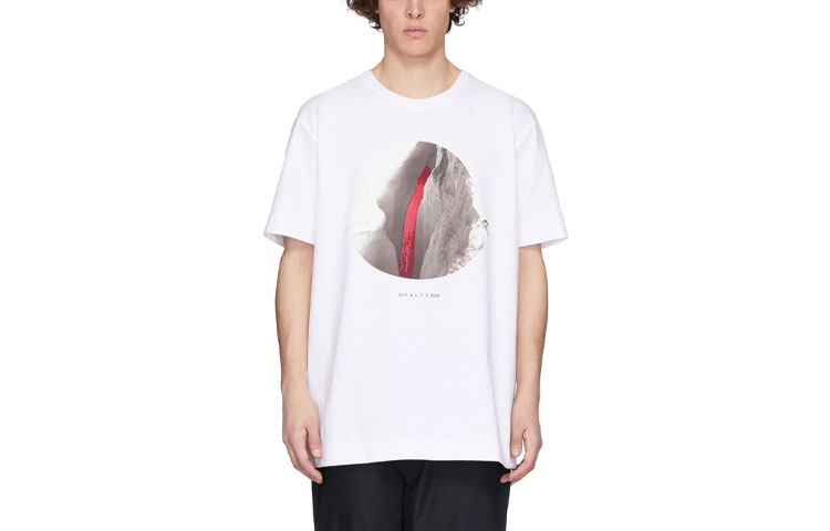 Order Kaos Pendek Moncler x 1017 ALYX 9SM Graphic Putih. E209Y8000650829FU001