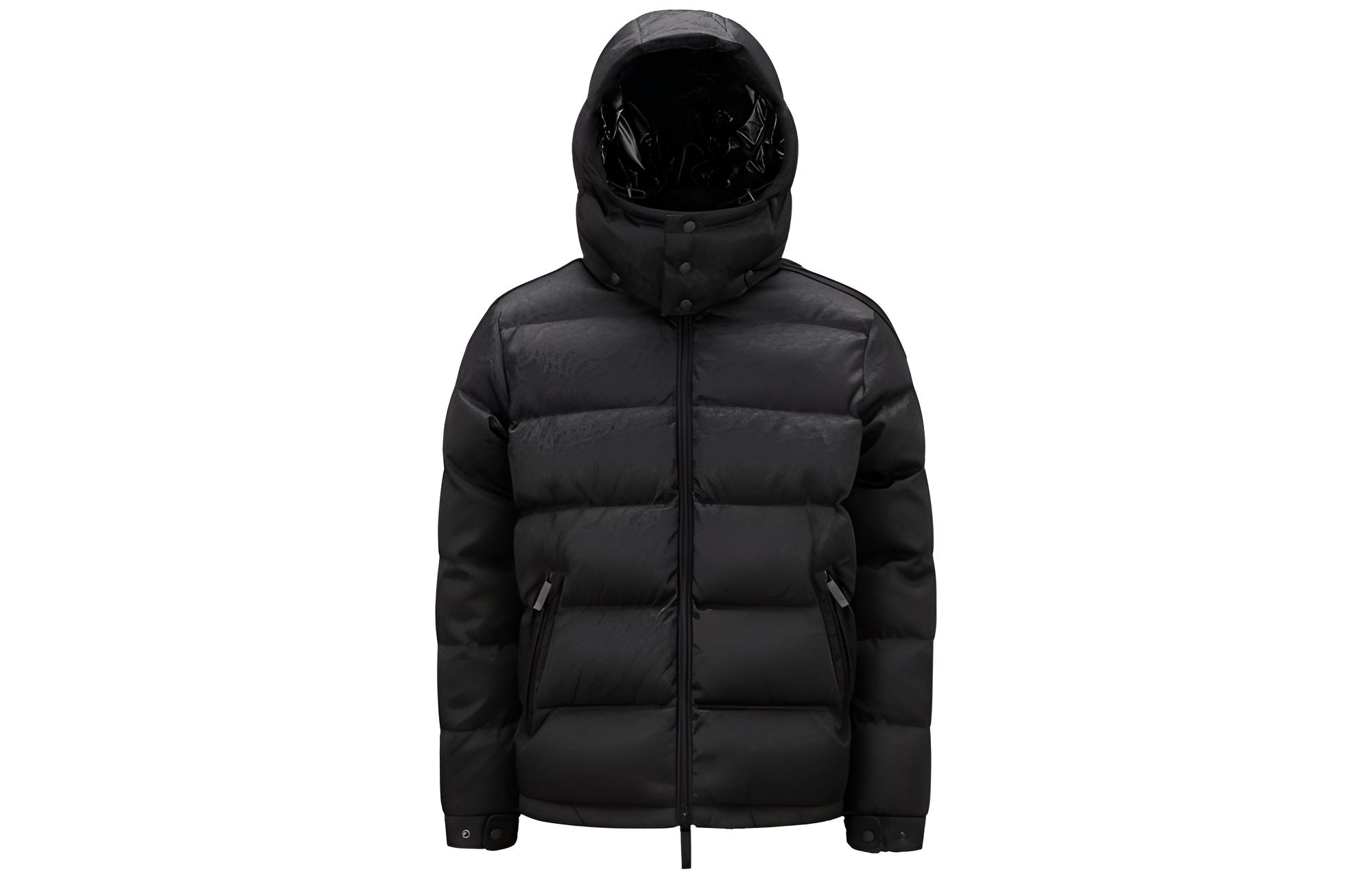 Moncler adidas Originals FW23 Quilted Hooded Short Puffer Jacket Black Unisex ALPBACH GIUBBOTTO