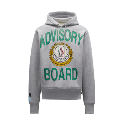 Moncler Advisory Board Crystals Logo Hoodie Unisex Grey Long Sleeve G209X0G00056M1958001