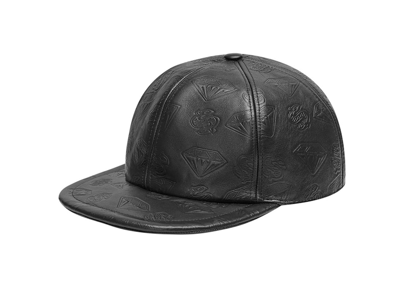 Moncler x Billionaire Boys Club Leather Baseball Cap Black Diamond & Dollar