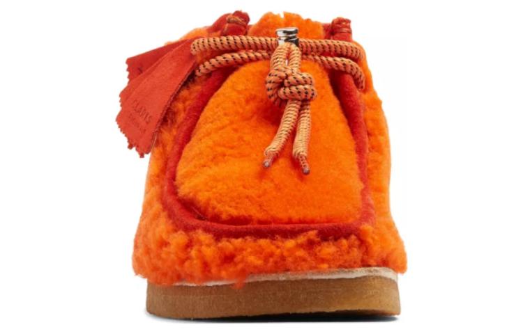 Shop Moncler x Clarks Originals Wallabee Boot 1952 Orange Shearling Oranye 26168835/H20924D00020M2281340