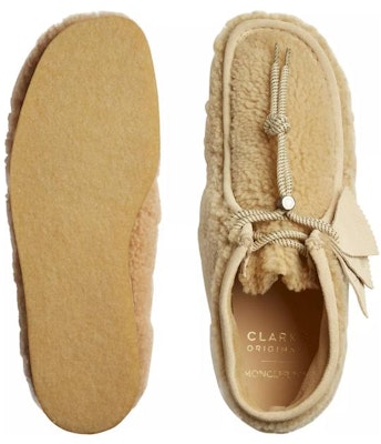 Moncler x Clarks Wallabee Shearling 'Beige' 26168837/H20924D00020M2281200 Details for Moncler x Clarks Wallabee Shearling 'Beige' 26168837/H20924D00020M2281200