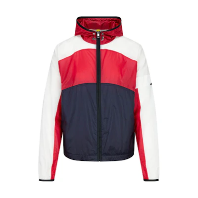 Moncler CLONOPHIS FW21 Red Colorblock Zip Hoodie Jacket for Men 09H1A00020M1251740