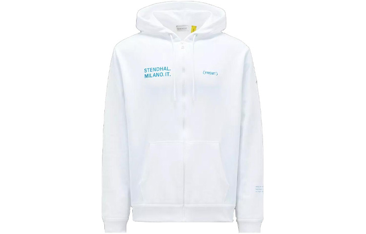 Moncler Fragment Design FRGMT SS23 White Zip Hoodie with Circular Logo Print Unisex I209U8G00001M2372001 圖 2