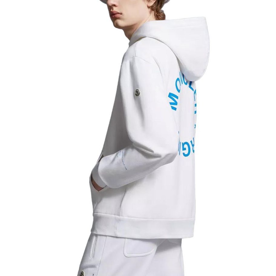 Moncler Fragment Design FRGMT SS23 White Zip Hoodie with Circular Logo Print Unisex I209U8G00001M2372001 圖 4