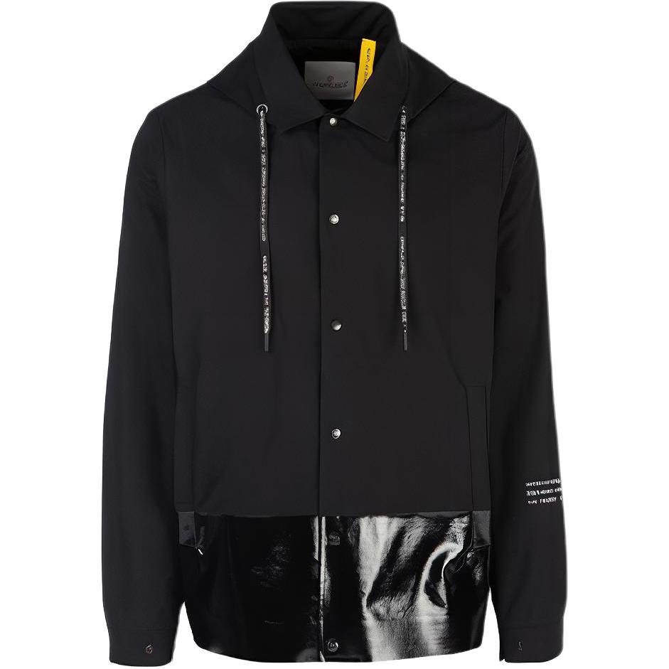 Moncler Fragment Design FW21 Logo Patch Hoodie Jacket Black () 410025054A3W999